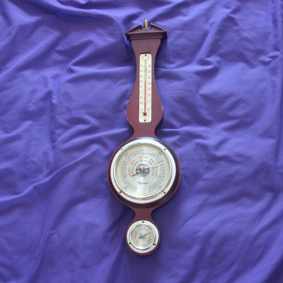 Vintage Weather Station Includes Thermometer, Thermor Barometer and Hygrometer - Picture 1 of 15